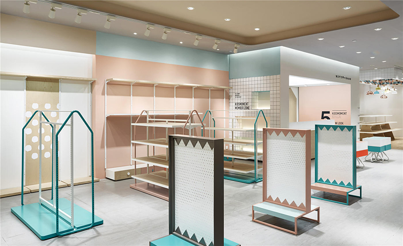 品牌童裝店裝修設(shè)計-合肥卓創(chuàng)裝飾公司-童裝店面裝修效果圖